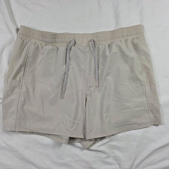 Pacific Trail Mens 2XL Beige Shorts Lightweight Elastic Waist Drawstring Hiking - Picture 1 of 9